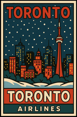 Toronto Skyline Travel Poster
