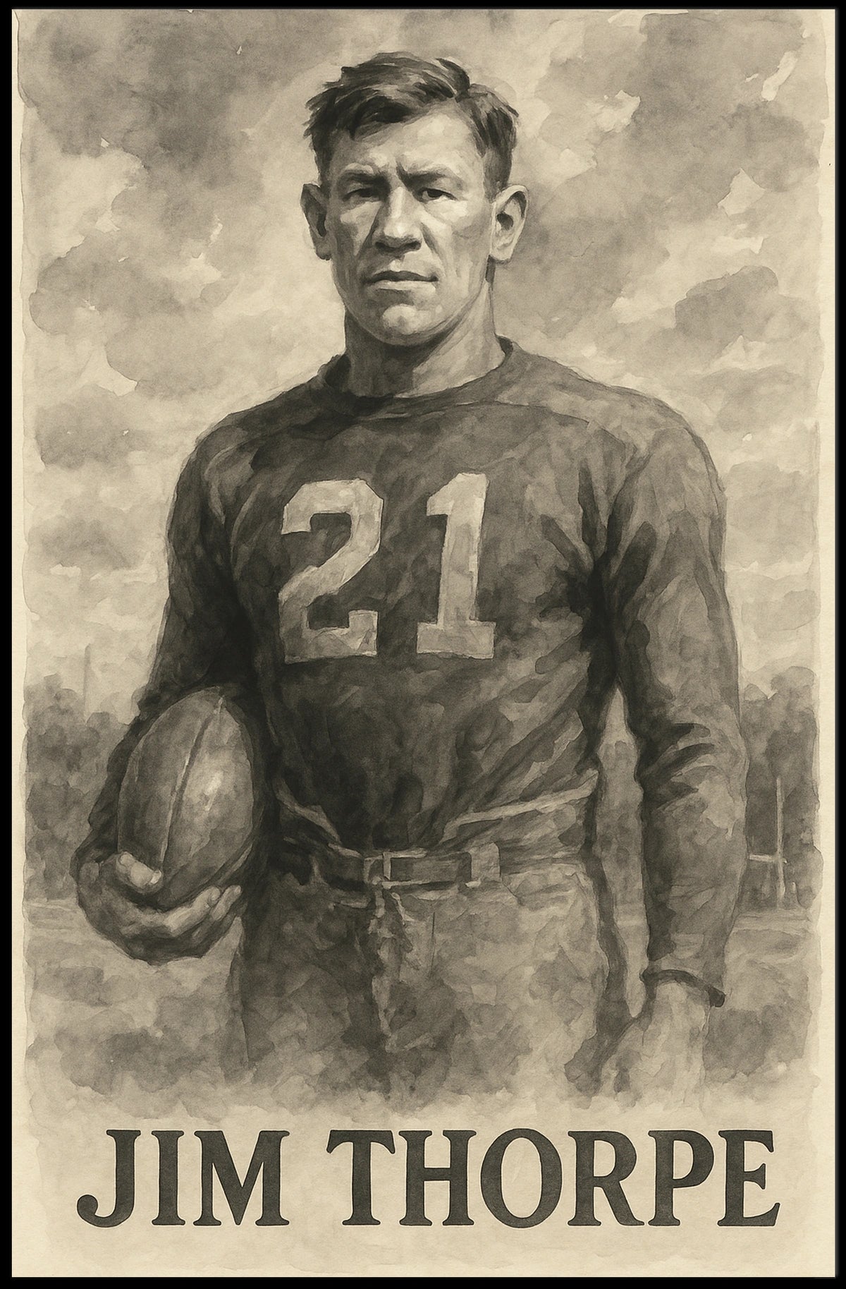 Jim Thorpe Athletic Legend Poster
