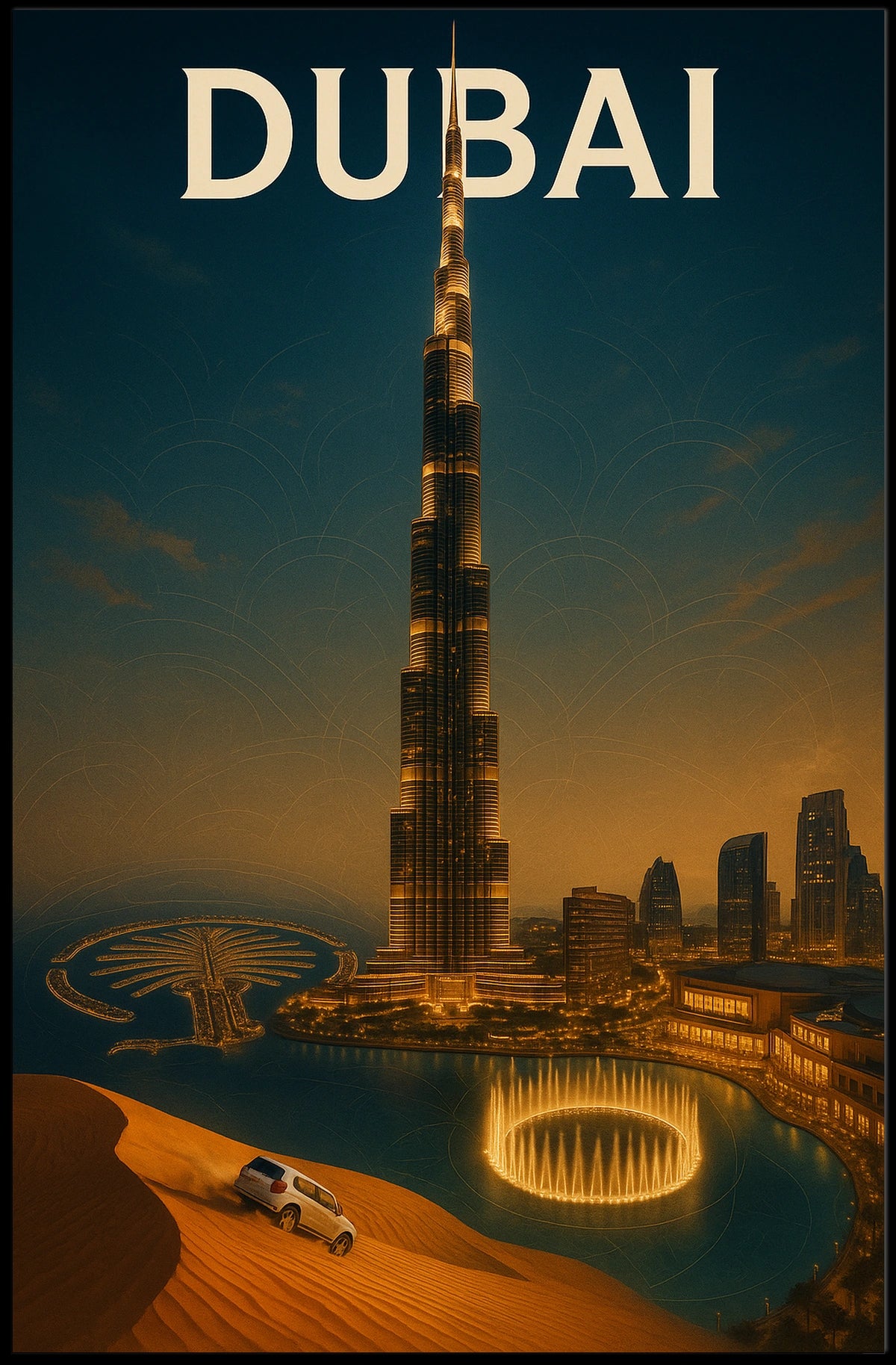 Dubai City Of Modern Marvels Modern Poster