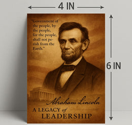 Portrait of Historical Figure with Iconic Landmark: Presidential Poster