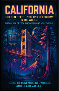 California The Golden State Poster