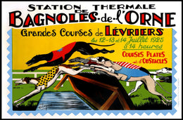 Greyhound Racing Bagnoles-de-l'Orne 1925 Sports Poster PosterGoat
