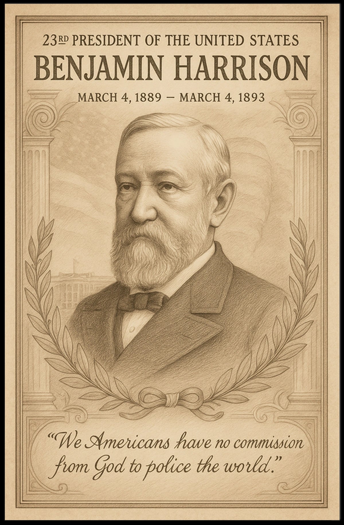 Benjamin Harrison 23rd President Poster