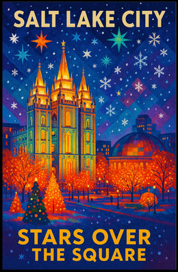 Stars Over The Square Salt Lake City Poster
