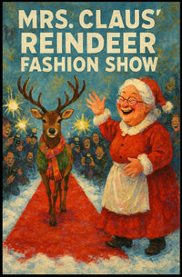 Mrs. Claus Reindeer Fashion Show Poster