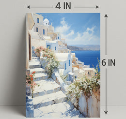 Serene Mediterranean Pathway Poster