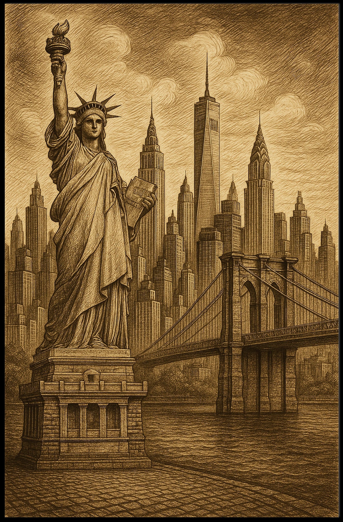 Iconic New York Vintage Poster For City Dweller Home Decor