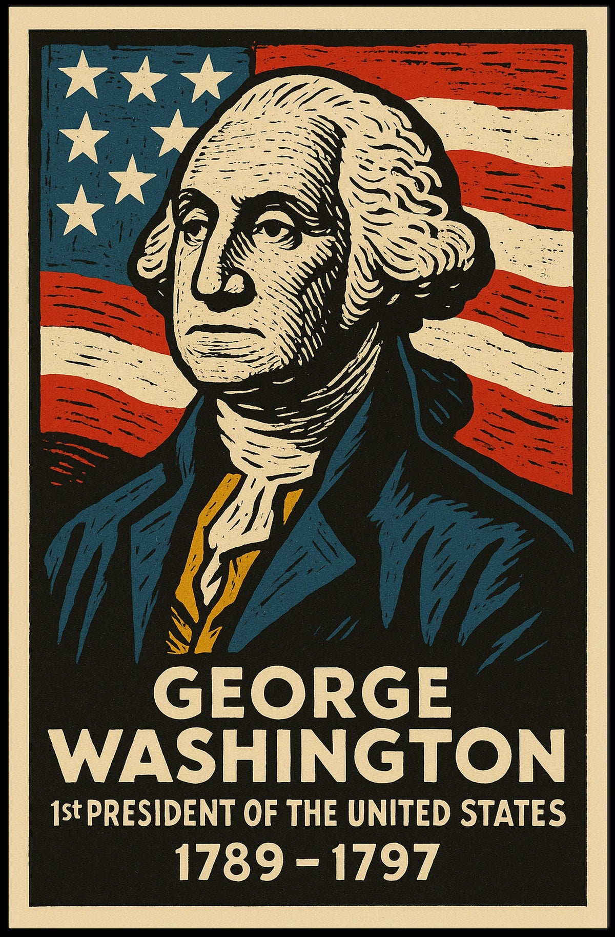 George Washington 1st President Poster