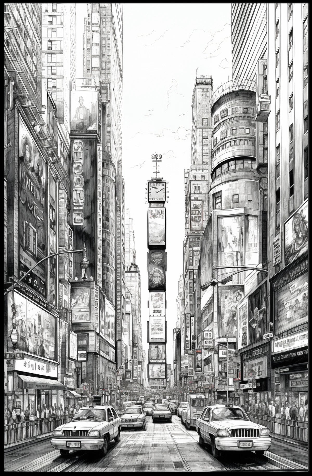 Times Square Urban Vibe Travel Poster