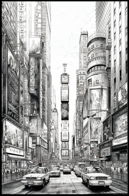 Times Square Urban Vibe Travel Poster