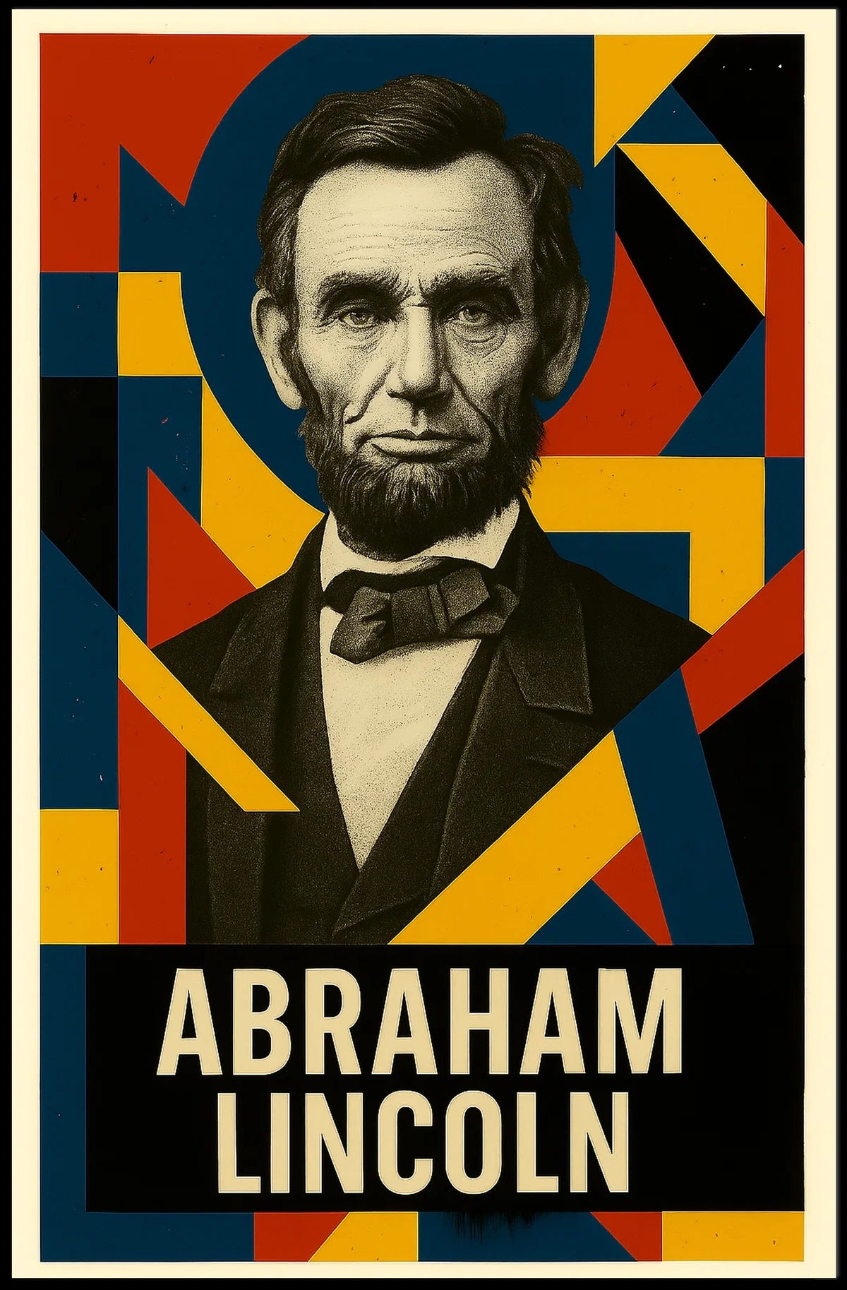 Abraham Lincoln 16th President of the United States Abstract Pop Poster