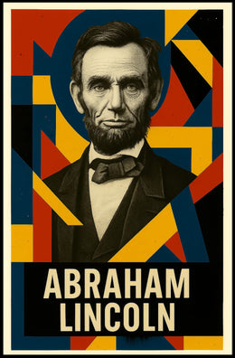 Abraham Lincoln 16th President of the United States Abstract Pop Poster