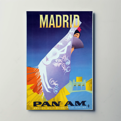 Madrid - Pan Am Travel Poster