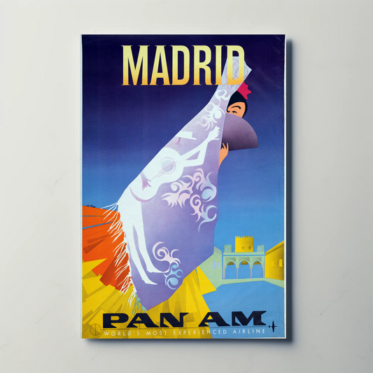 Madrid - Pan Am Travel Poster