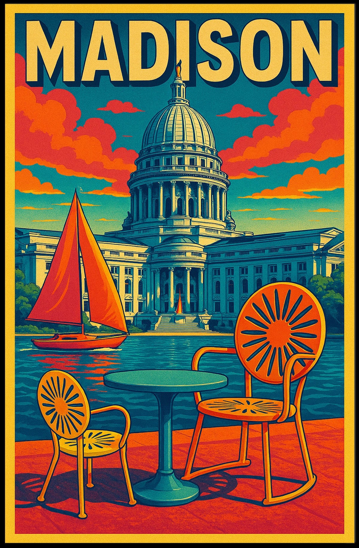 Madison Capitol Scene Poster