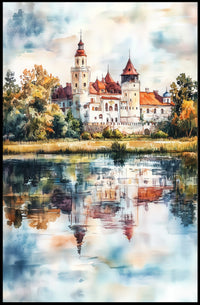 Belarus Mir Castle Reflection View Poster