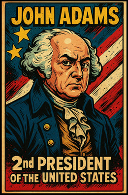 John Adams Second President Poster Wall Art Gift Idea