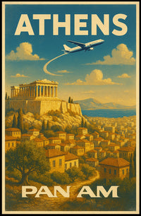 Athens Travel Poster