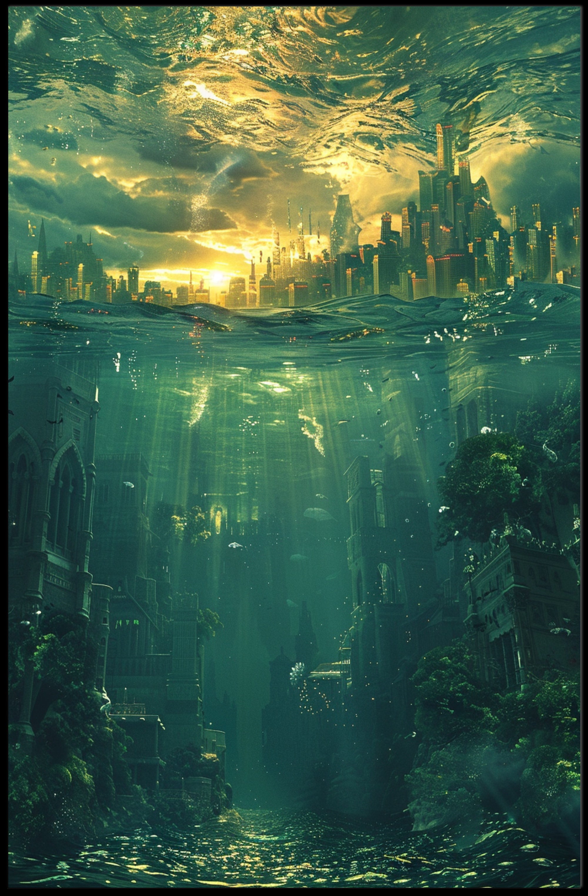 Futuristic Cityscape Poster PosterGoat