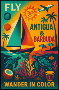 Fly to Antigua Barbuda Poster