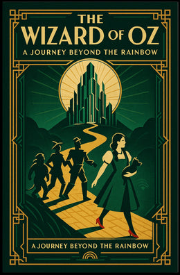 The Wizard of Oz Art Deco Fantasy Poster PosterGoat