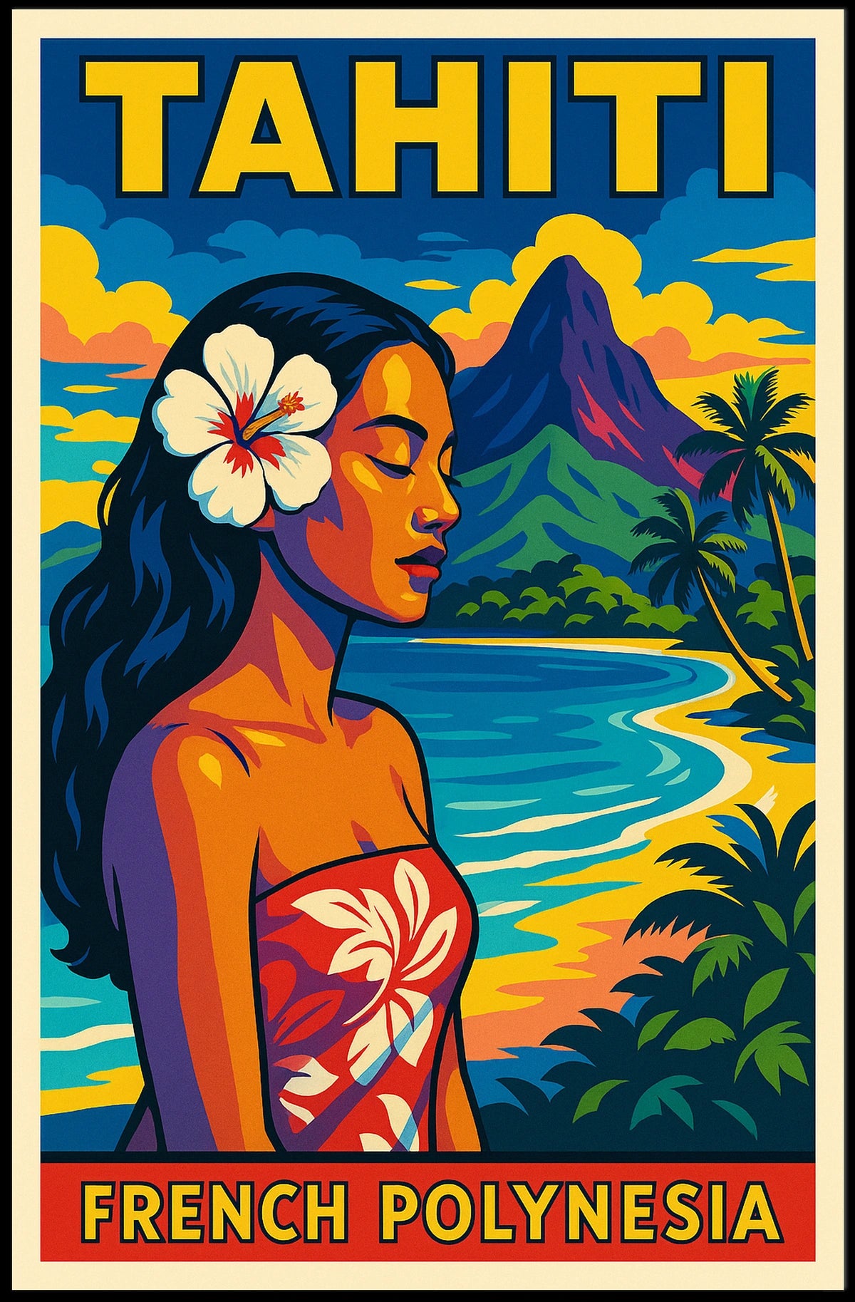Tahiti French Polynesia Poster
