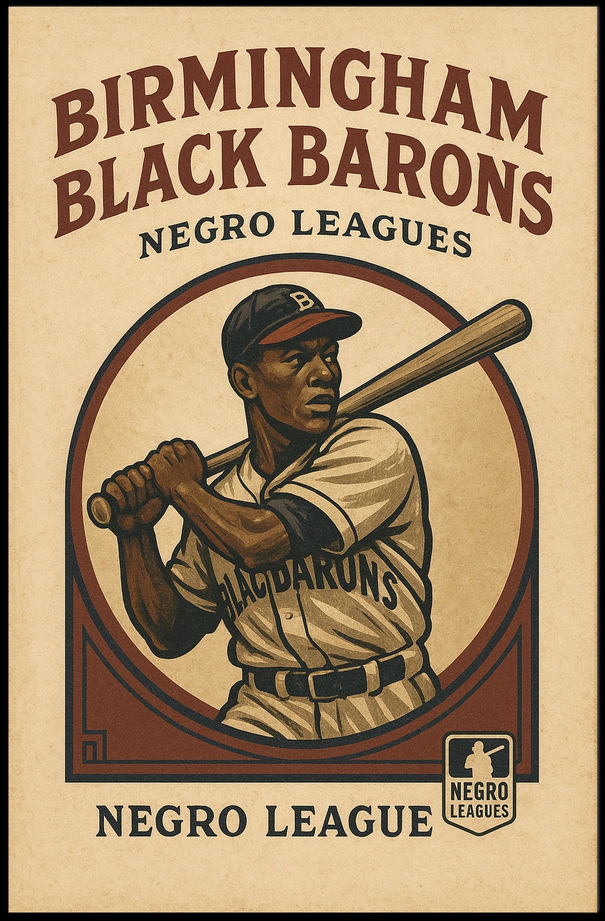 Birmingham Black Barons Negro Leagues Poster