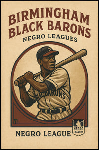 Birmingham Black Barons Negro Leagues Poster