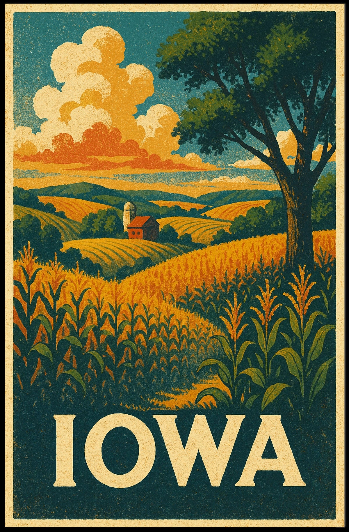 Scenic Iowa Landscape Poster