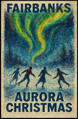 Fairbanks Aurora Christmas Poster