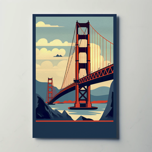 Golden Gate Bridge San Francisco Iconic View Travel Poster