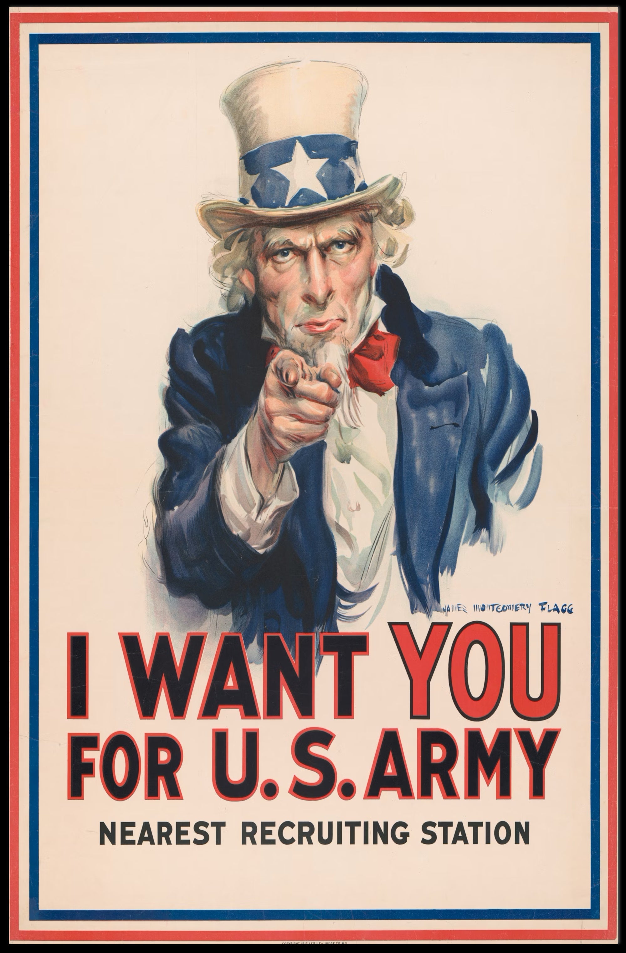 Uncle Sam Military Recruitment Call to Action Poster