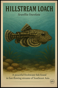 Hillstream Loach Sewellia Lineolata Poster