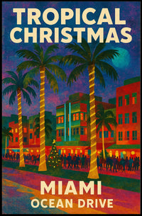 Tropical Christmas in Miami Poster