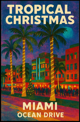 Tropical Christmas in Miami Poster