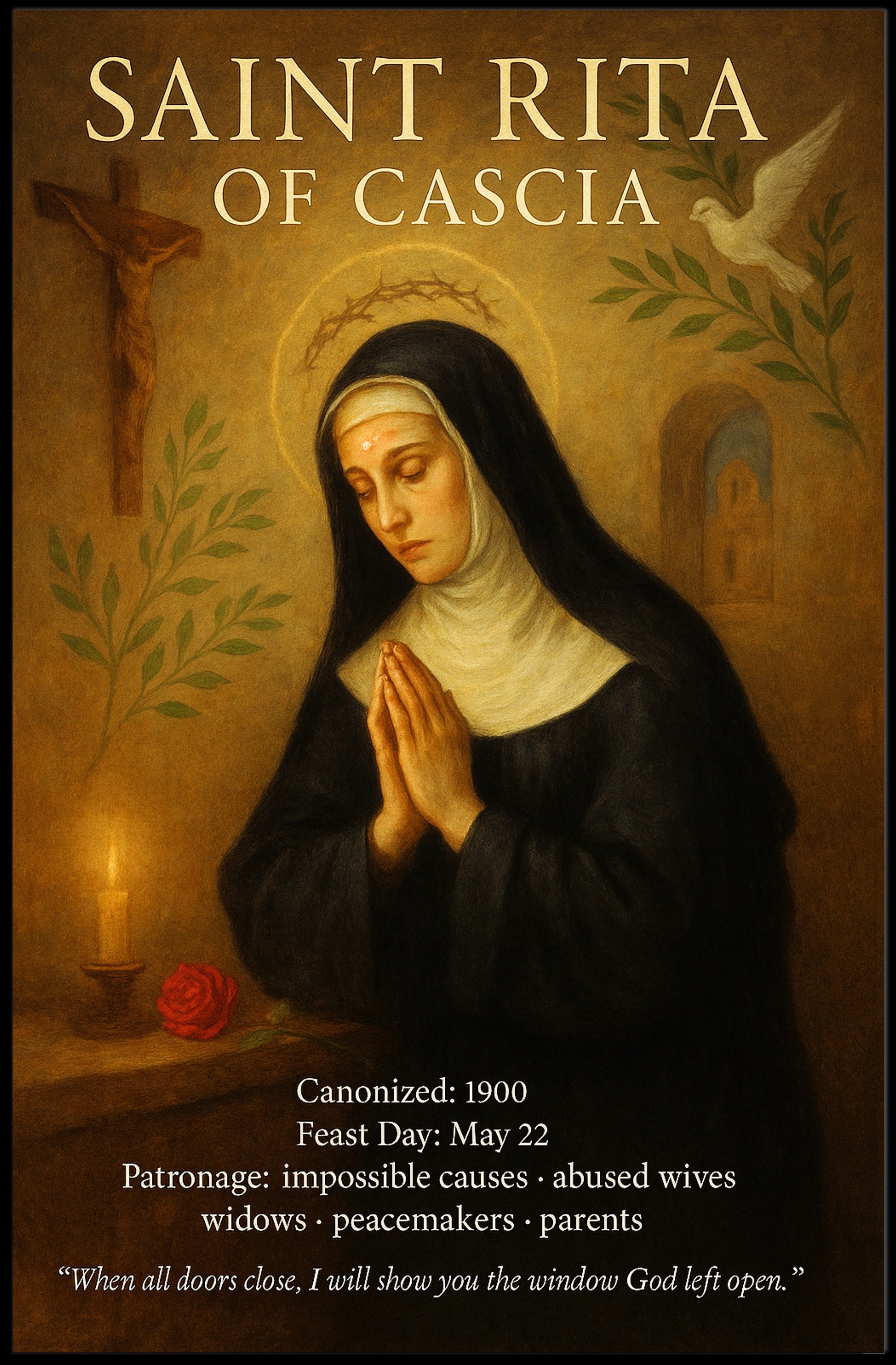 Saint Rita of Cascia Poster PosterGoat