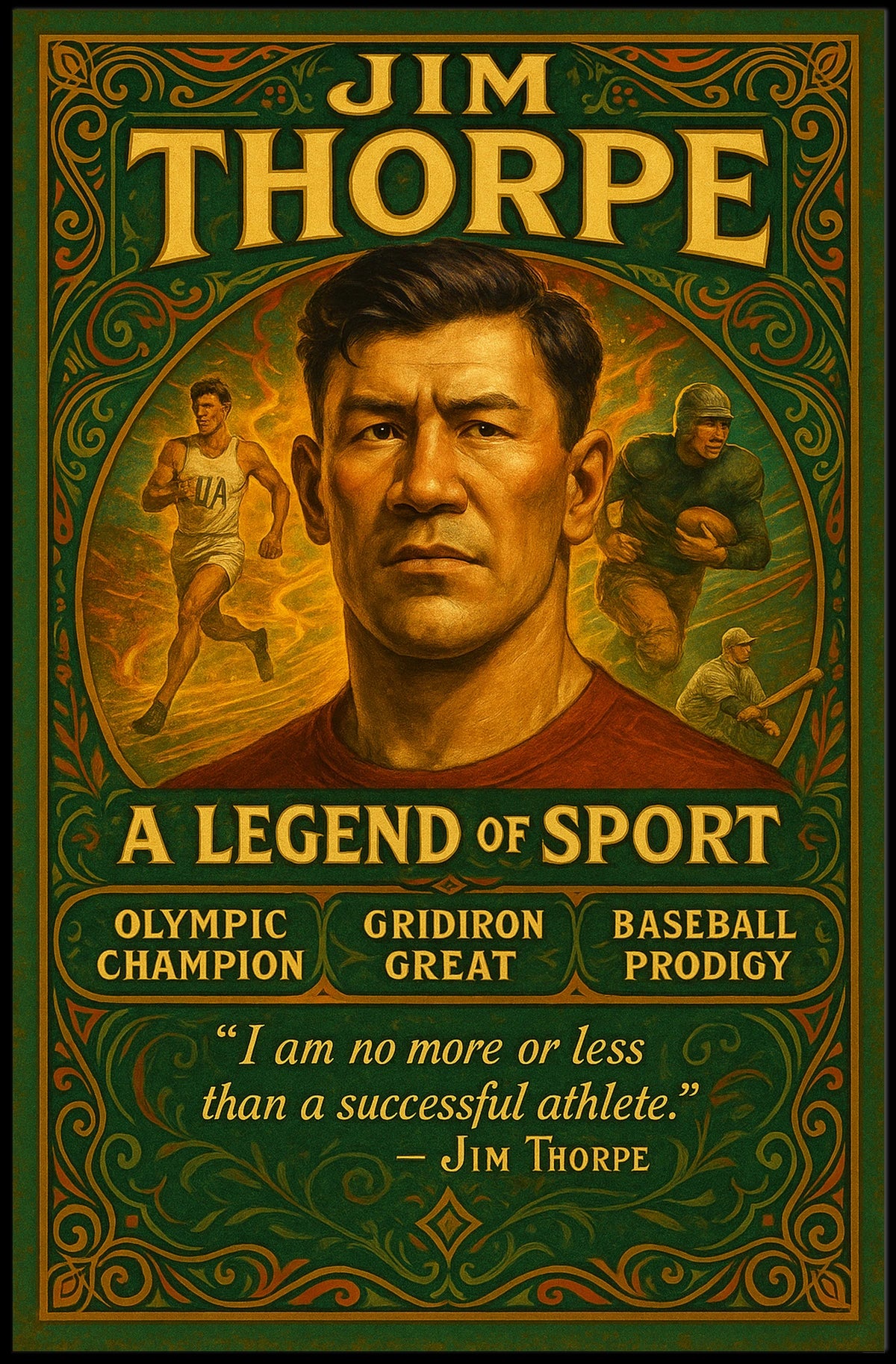 A Legend of Sport Jim Thorpe Poster