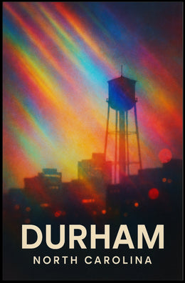 Durham Skyline Vibrant Digital Painting Poster