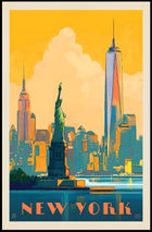 New York Adventure Vintage Travel Poster