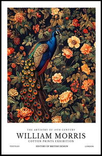William Morris Textile Design Exhibition Artistic Poster