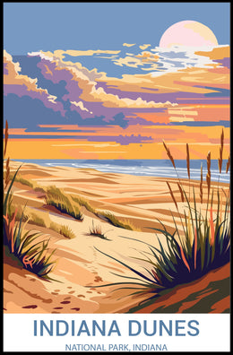 Indiana Dunes Scenic Travel Poster