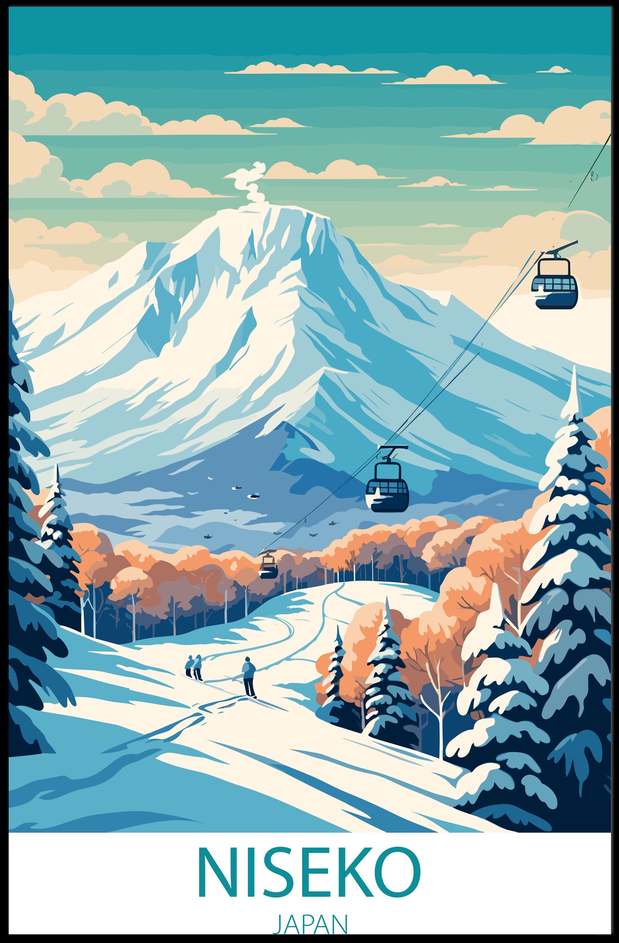 Niseko Mt. Yotei Winter Wonderland Travel Poster