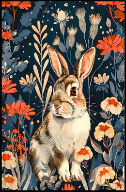 Enchanted Garden Rabbit William Morris Art Poster