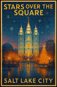 Stars Over The Square Salt Lake City Poster