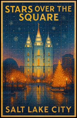 Stars Over The Square Salt Lake City Poster