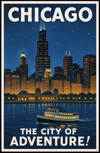 Chicago The City of Adventure Poster