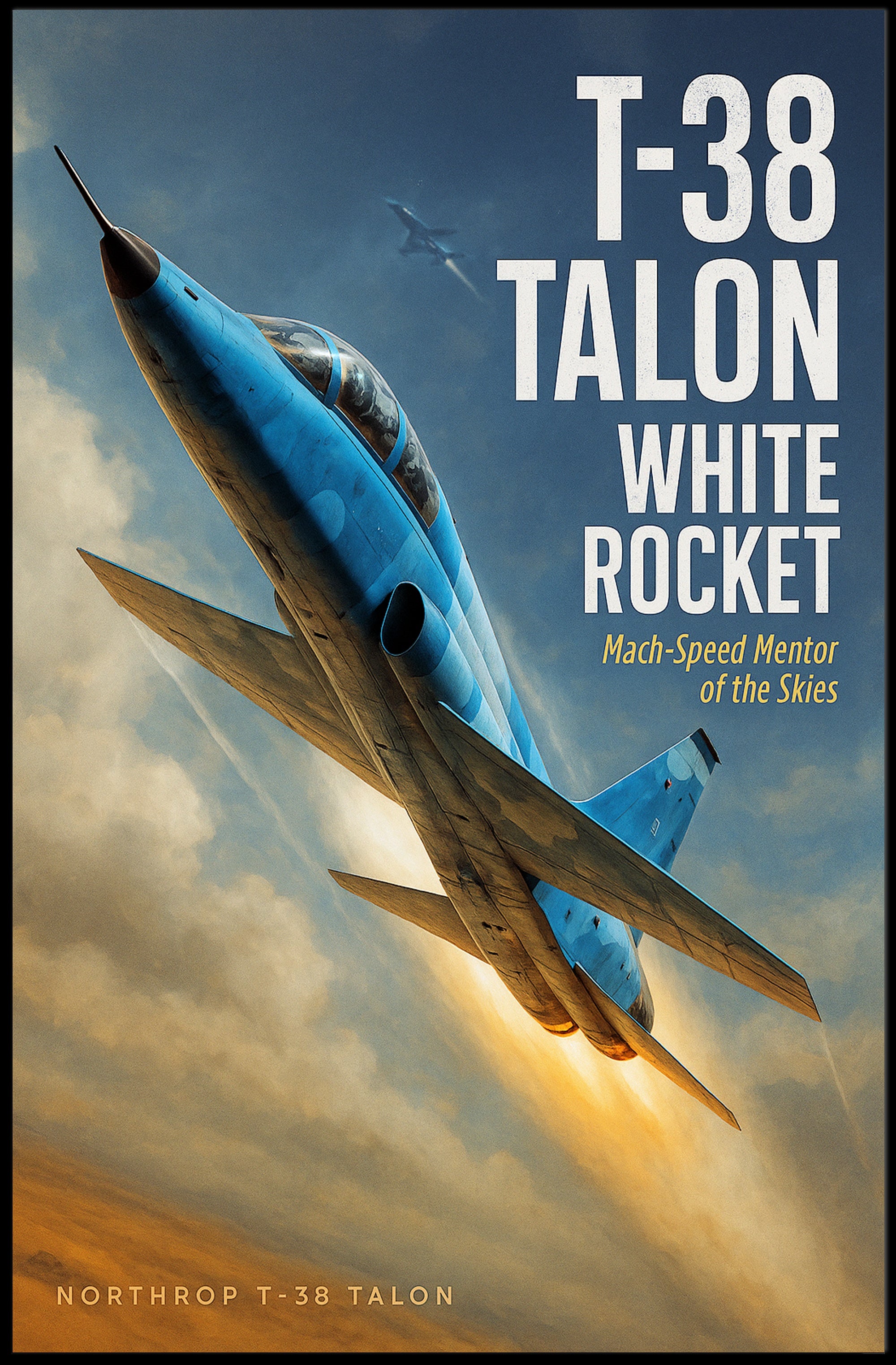 Northrop T-38 Talon White Rocket Poster PosterGoat