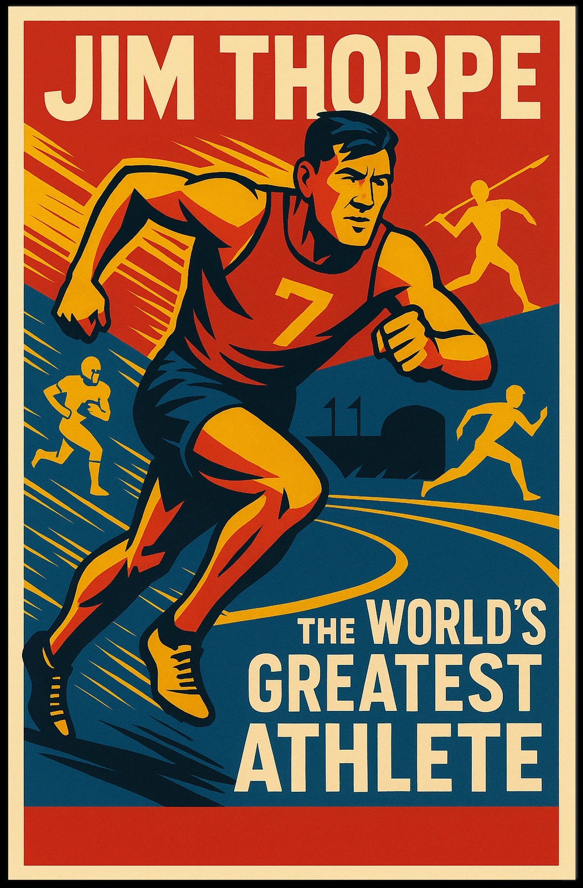 Jim Thorpe Legendary Athlete Poster