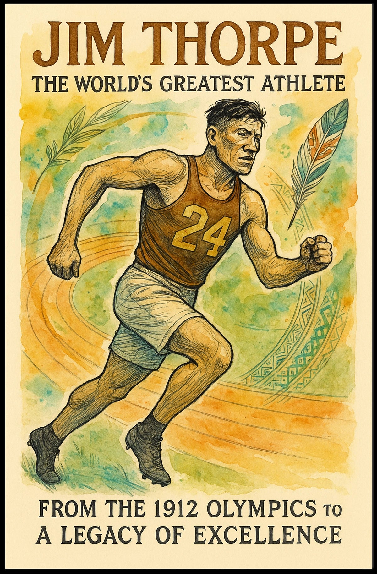 Jim Thorpe Legendary Athlete Jim Thorpe Poster