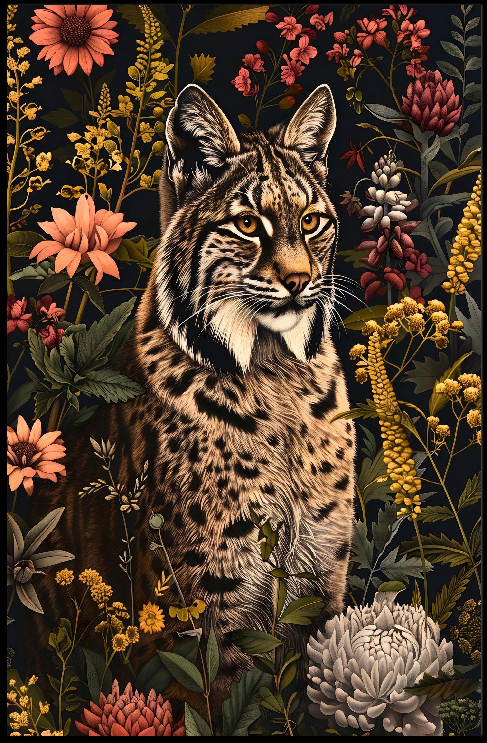 Wild Elegance Lynx Poster Wall Art Print
